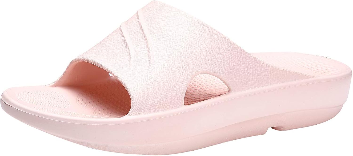 Amazon.com | Litfun Women's Pink Orthotic Shower Shoes Platform Slide Sandals with Arch Support 