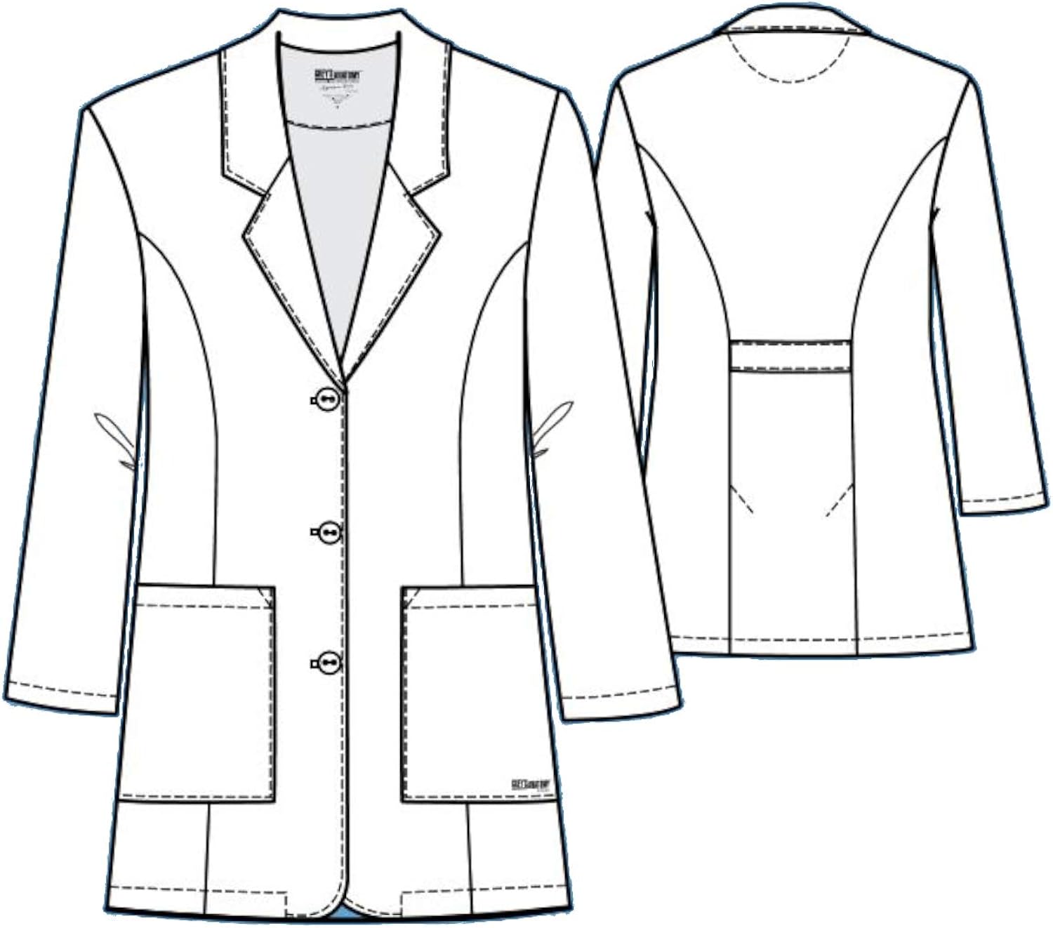 Grey's Anatomy Signature Women's Professional Full-Length Long Sleeve Lab Coat: Clothing