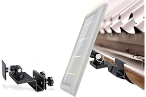 Wasserstein Gutter Mount Compatible with Ring, Arlo, Blink, Reolink Cams & Compatible Solar Panels (1 Pack, Black) (Not Compatible with Ring Super Solar Panel)