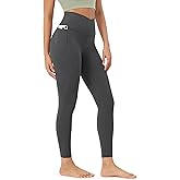 ODODOS Women's Buttery Soft Leggings with Stay-Put Pockets, 25" / 28" Crossover High Waist Lounge Yoga Pants