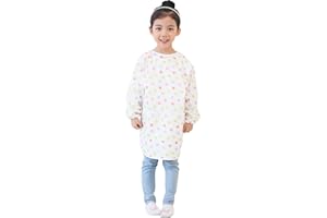 Plie Kids Waterproof Art Smock – Long Sleeve Apron for Painting, Baking, Sensory Play (Ages 1–10)