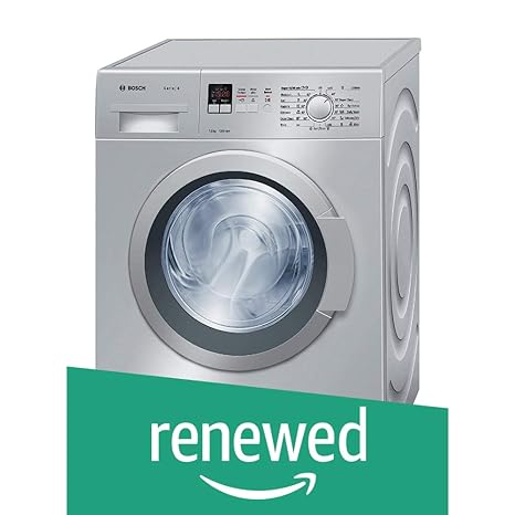 (Renewed) Bosch 7 kg Fully-Automatic Front Loading Washing Machine (WAK24168IN, Silver)