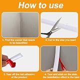 Yontree PVC Quadrant Trim 3m Self Adhesive Flexible Moulding Beading 9mm view 3