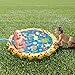 Sprinkle and Splash Play Mat, 39in-Diameter Splash Play Mat, Water Outdoor Mats for Hot Summer Swimming Party Beach Pool Play, Kids Summer Gifts (Blue 1)
