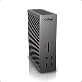 CalDigit TS5 Plus - 20 Port Thunderbolt 5 Dock, 140W Charging, 3X 80Gb/s Thunderbolt 5, 10x 10Gb/s USB Ports, Dual USB Contro
