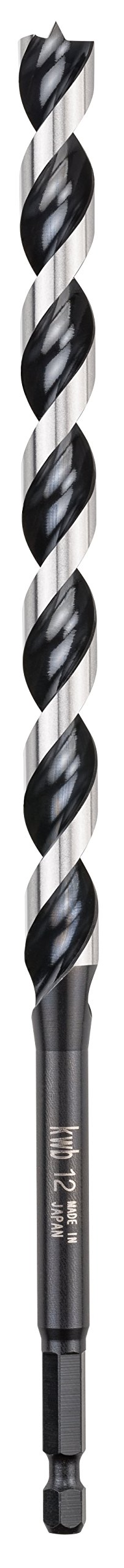 kwb 3-S Japan Snake bit Ø 12 Mm, 235 Mm Made of Bright-Ground Cv Steel with Super-Sharp Point Grinding, Centre Point and E 6.3 Shank