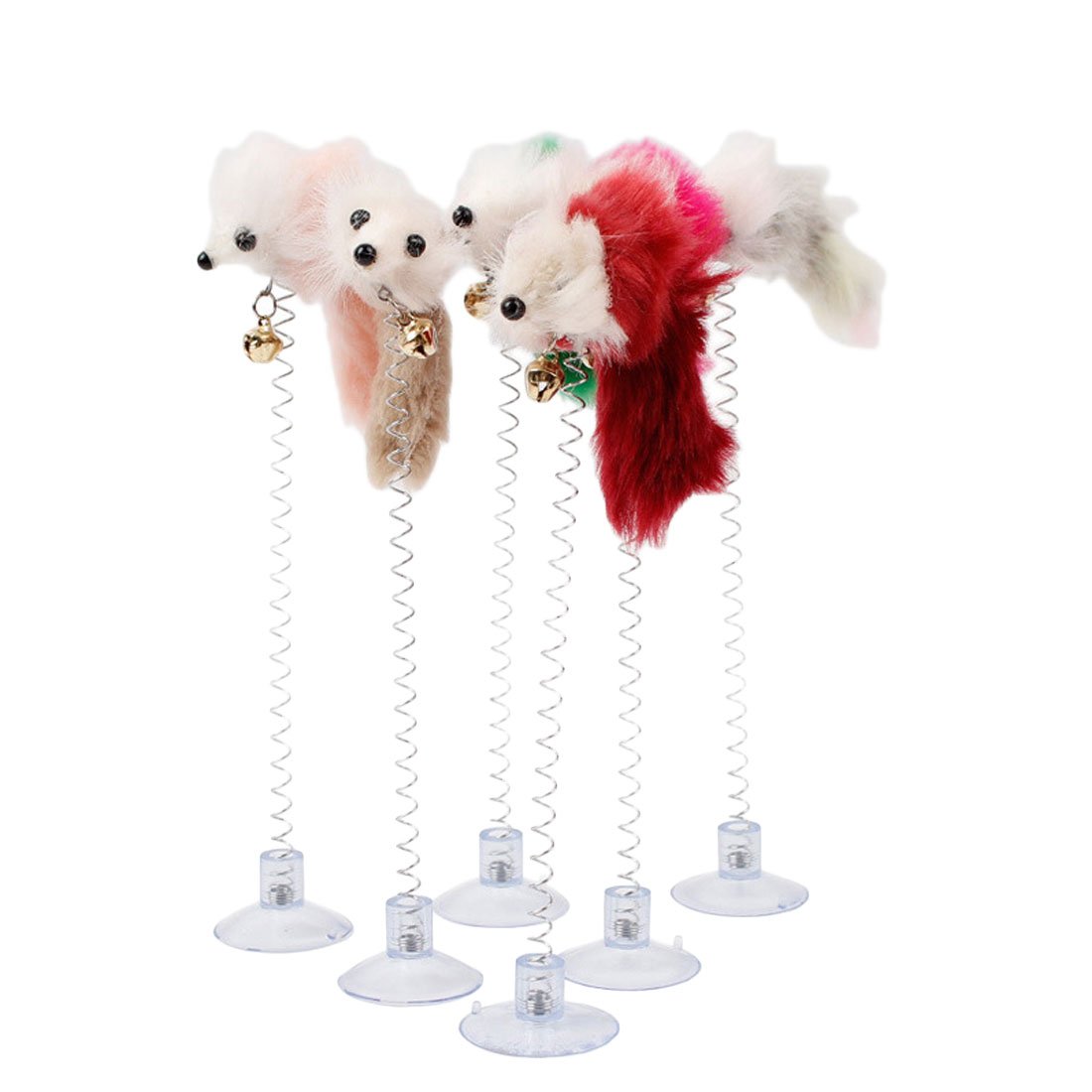 BestMall Cat Ball Feather Wand Toys With Strong Suction Cups Window Kitten Cute for Interactive Kitten Funny Teaser Wand,Indoor Kitty Stick Toy,Pet Activity Chaser Toy for Playing Training Exercise