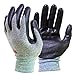 3M Comfort Grip Nitrile Foam Work Gloves, Super Grip 200, General Use / for Safety, Texting, Smartphone -5 Pairs- (Large)