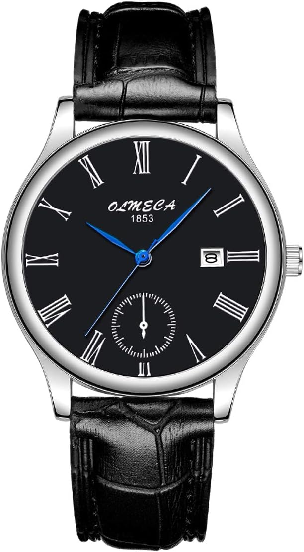 OLMECA Men's & Women's Watches Fashion Simple Dress Casual Waterproof Calendar Date Quartz Wristwatches for Lover 758 (30MM, White)