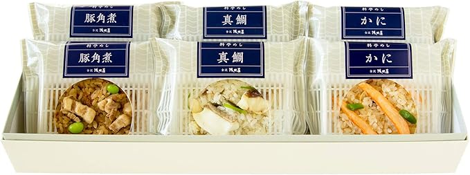 Amazon 金沢浅田屋 料亭めし詰合せ かに 豚角煮 真鯛 各1g 2個 R34 金沢浅田屋 おこわ 炊き込みご飯 通販