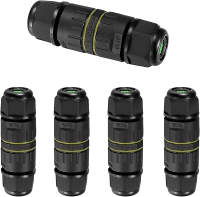 pzihao 5x 3 Pole IP68 Waterproof Junction Box Outdoor Cable Connector 6-12mm