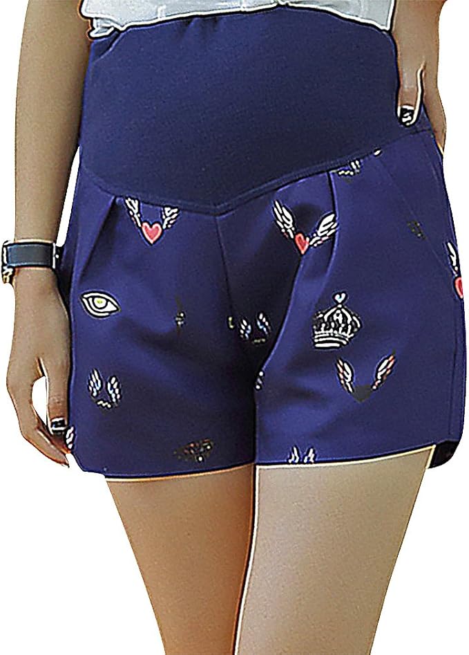 elastic waist maternity shorts