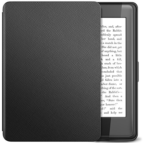 TiMOVO Kindle Paperwhite Case - PU Leather Smart Cover Case with Auto Wake/Sleep Function for Amazon Kindle Paperwhite (Fits 2012, 2013, 2015 and 2016 Versions) Tablet, Black