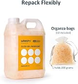 wisedry Silica Gel Beads Reusable 5 LBS Desiccant with 10 Organza Bags view 8