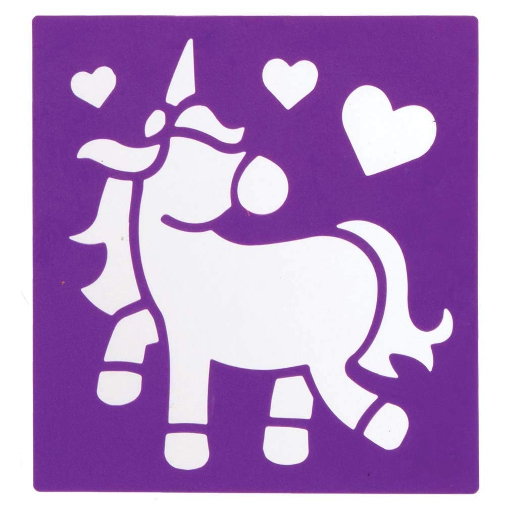 Baker Ross AX359 Washable Unicorn Stencils - Pack of 8, Painting Supplies for Kids Arts and Crafts Projects - Image 5