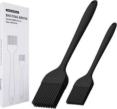 KitsKap Silicone Basting Brush 2 Pc Set for BBQ Grill Baking Pastry Oil Sauce