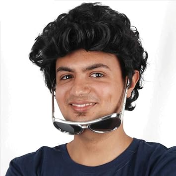 Amazon Com Meen Mens Wig Fashionable Elvis Black Short Hair