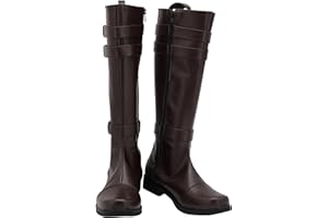 Forwacos Men Obi Wan Kenobi Cosplay Costume Skywalker Leather Boots Shoes Jedi Battle Uniform for Halloween
