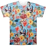 Elvis Presley Men's Surf's Up Sublimation T-shirt White