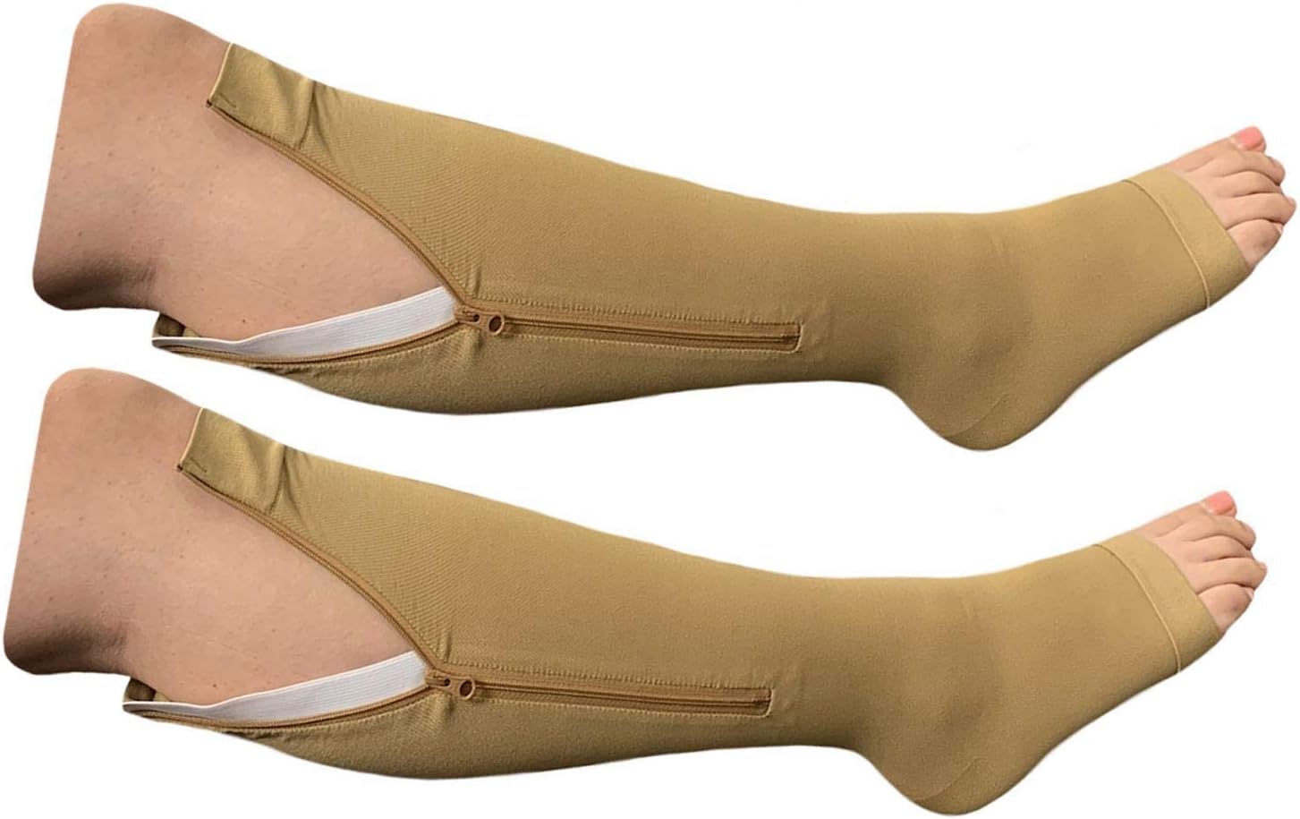 HealthyNees Big Tall Plus Calf Extra Wide 20-30 mmHg Open Toe Compression Socks