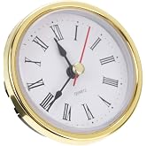 Bonlting Classic Clock Craft Quartz Movement 2-1/2 (65mm) Round Clocks Head Insert Roman Number