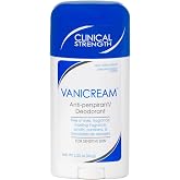 Vanicream Antiperspirant Deodorant Stick, Reduces Underarm Wetness, 2.25 Oz | Formulated without Common Irritants for Sensitive Skin, Clinical Strength with 24-Hour Protection, Unscented