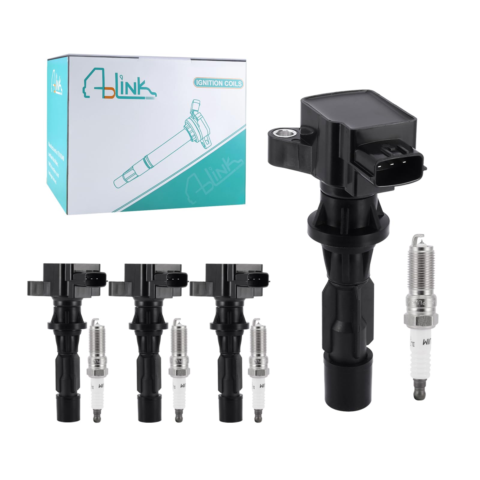 Photo 1 of AULINK 4PCS UF540 Ignition Coil Pack/90083 Spark Plugs 2.0L 2.3L 2.5L For Mazda CX-7 2007-2012,MX-5 Miata 2006-2015,for Mazda 3 6 2006-2013,for Mazda 3 Sport 2009 2010/2012 2013 5C1740 L3G218100