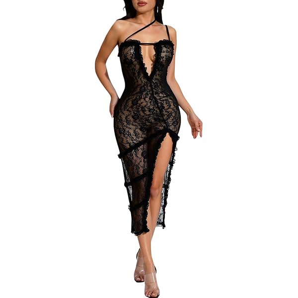 Amazon.com: LETSVDO Women's Strapless Corset Dress Bodycon Mesh Lace See  Through Bustier Tube Sheer Sexy Party Maxi Dresses Red : Clothing, Shoes &  Jewelry
