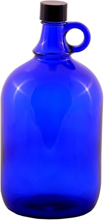 Bouteille En Verre Carafe A Eau Bleue 2l Avec Bouchon A Vis