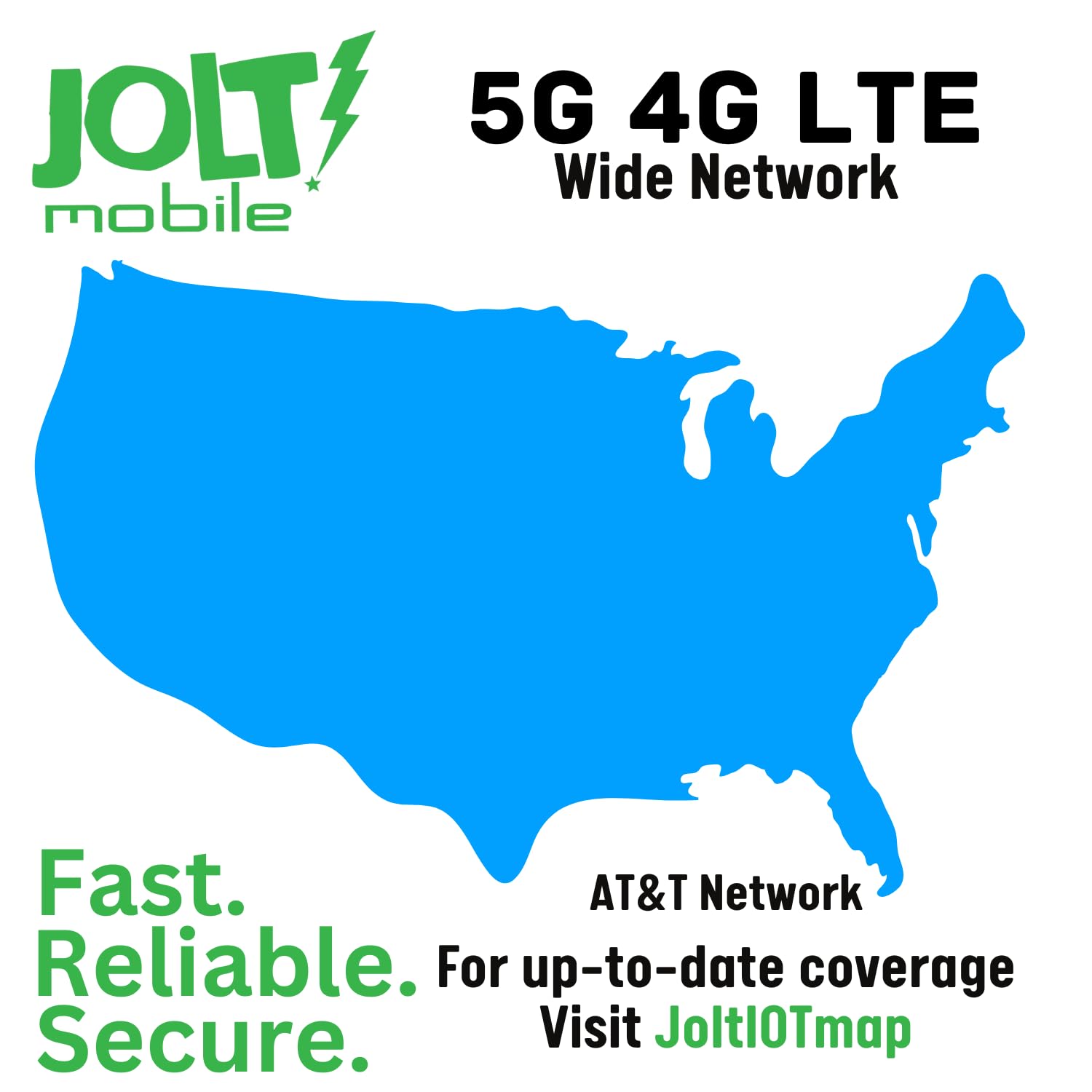 Jolt Mobile Data Only Service - SIM for Hotspots, WiFi Dongles, MiFi, USB Sticks, Mobile Routers, and More - Broadband and IoT Devices Nationwide AT&T 4G LTE - Triple Cut SIM