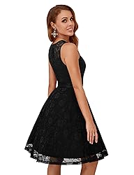 Dressystar Women's Floral Lace Short Bridesmaid
