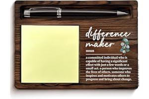 QODMGD Difference Maker Gifts for Women Men, Appreciation Gifts for Boss Leader Coworkers Employees Difference Maker Definition Sticky Note Holder for Office Cubicle Desk Decor