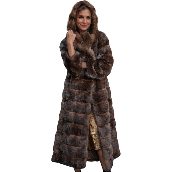 FarDas EXTRA LONG FUR-Real Mink Fur Super Long Garment for Women
