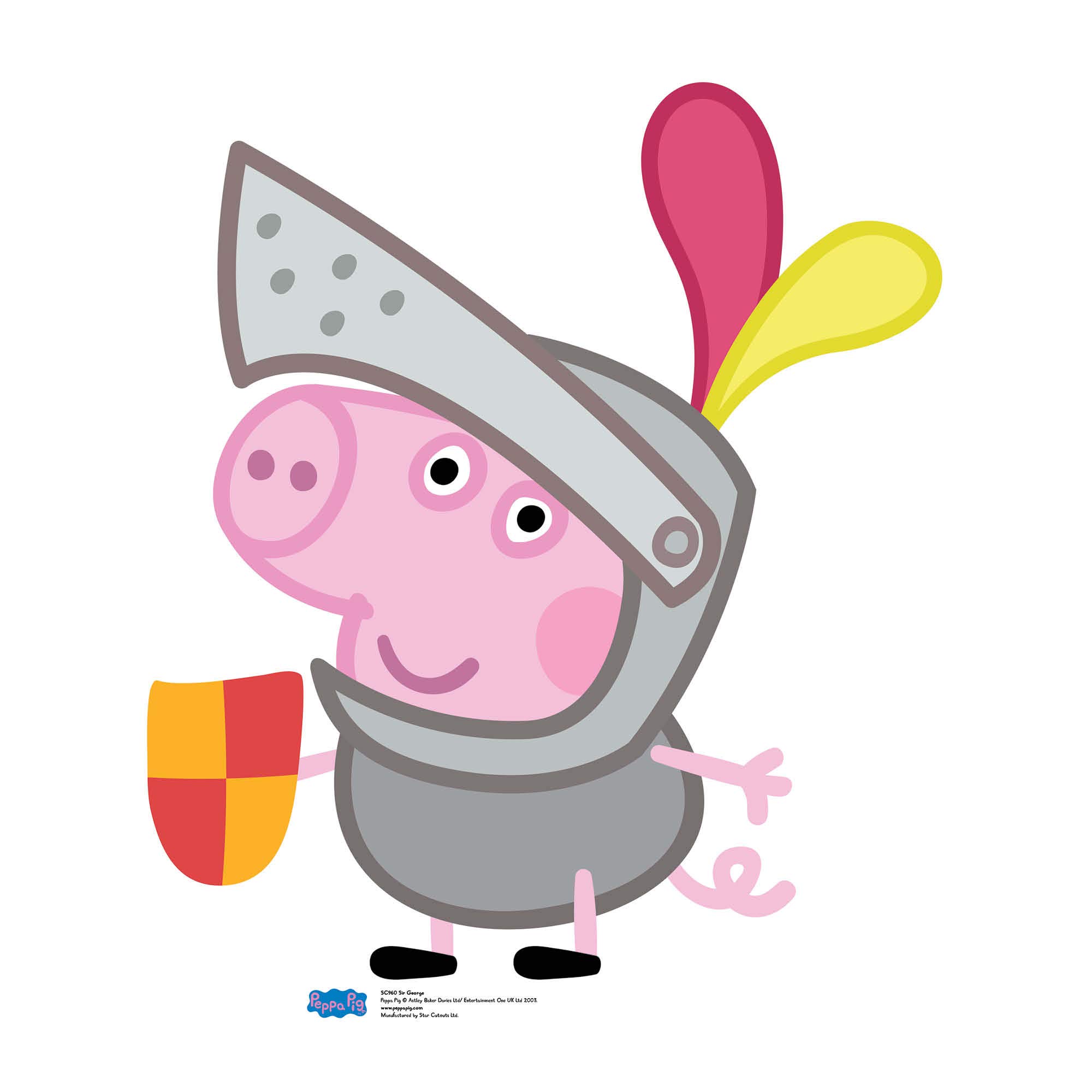 STAR CUTOUTS Sir George SC960 Peppa Pig Party Star Mini Cardboard Cutout 79cm Tall, Solid, Multicolour, Regular