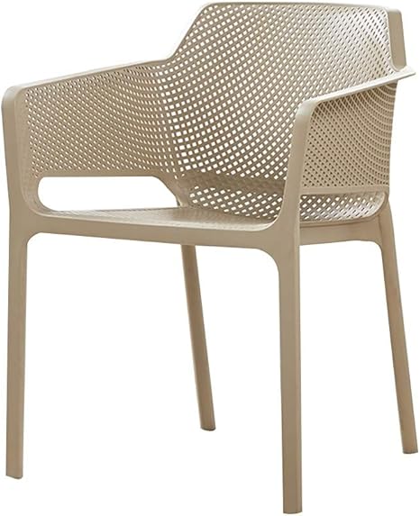 Amazon Co Jp いす 椅子 ワンピースデザイン人間工学に基づいた曲線メッシュ背もたれ家庭用バルコニーレストエリアラウンジチェア7色 色 ベージュ ホーム キッチン