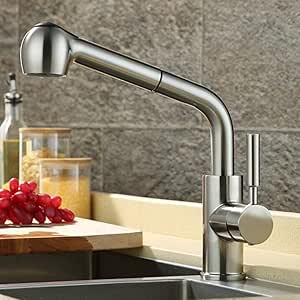Grifos de cocina cepillados con grifo mezclador monomando para