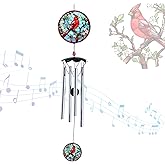 Wind Chimes for Outside 26" Cardinal Wind Chimes Outdoor Home Patio Garden Decor Windchimes Outdoors Gift Ideas for Women Mom Grandma Sisters