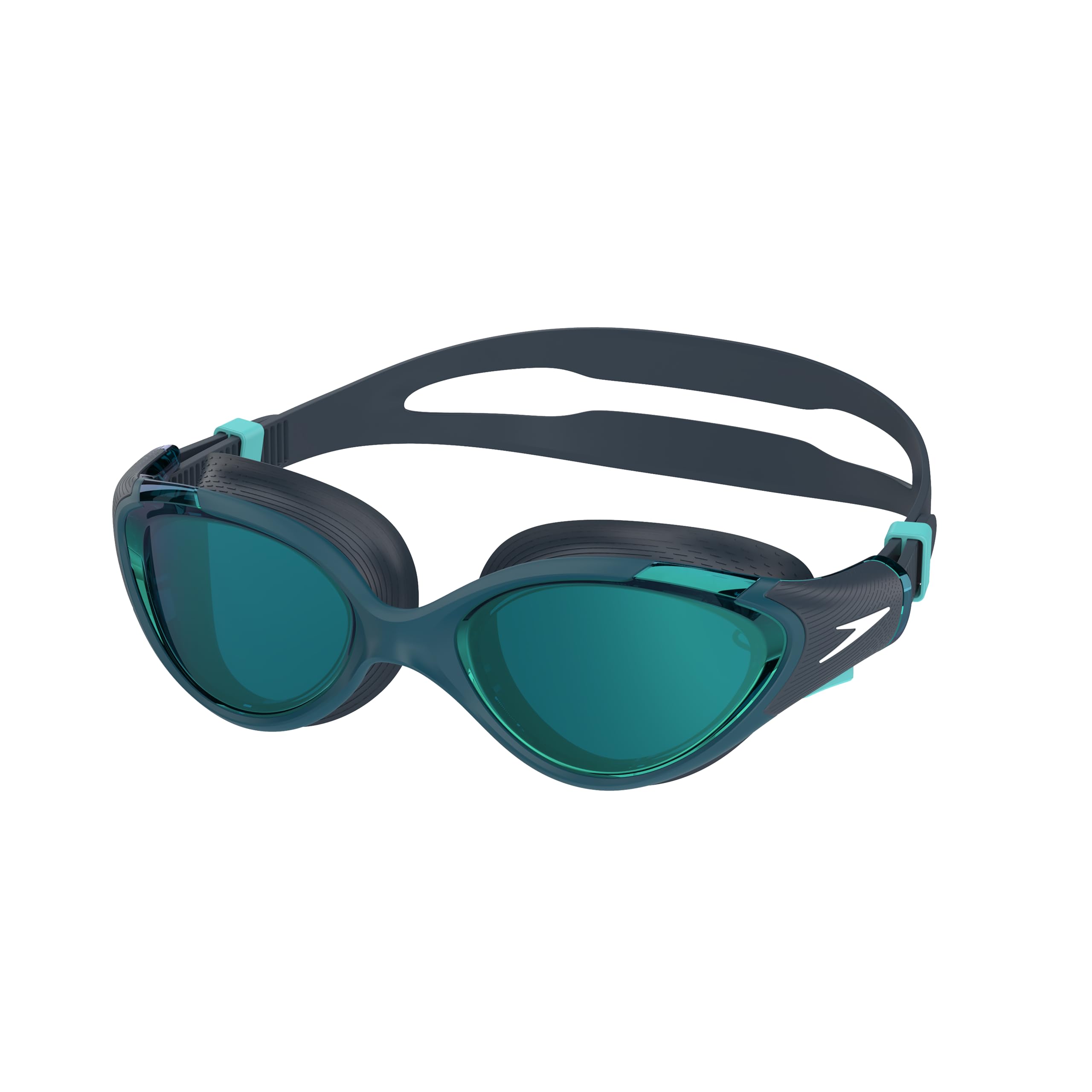 Speedo Women’s Biofuse Swim Goggle 2.0 Mirrored – Dark Teal/Cobalt/Emerald, One Size