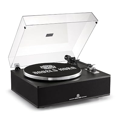 ANGELS HORN Bluetooth Vinyl Record Player - High-Fidelity 2-Speed Turntable with Built-in Speakers - Includes Phono Preamp & Magnetic AT-3600L Cartridge - Black Classic Edition