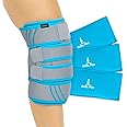 Vive Knee Ice Pack Wrap - Cold/Hot Gel Compression Brace - Heat Support Strap for Arthritis Pain, Tendonitis, ACL, Athletic I
