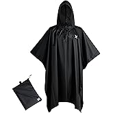 Hurley Ponchos Adult - Waterproof Rain Ponchos for Adults, Lightweight Packable Rain Poncho for Hiking, Camping & Emergency