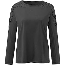iPOGP Women's Round Neck Solid Color Hollow