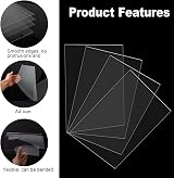 Svalor 4 Pcs A4 Clear Acrylic Sheets 1mm Protective Film Square 297 x 210mm view 4