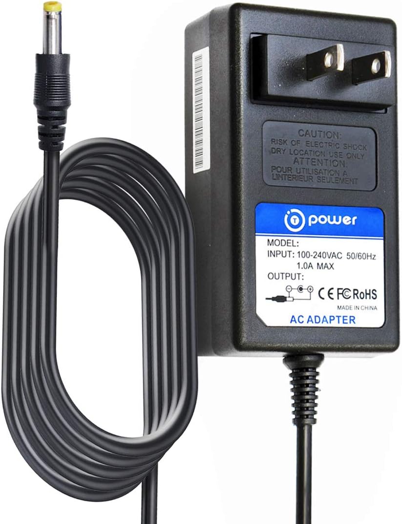 T-Power AC Adapter Charger for for Digital Prism ATSC-710 LCD 7" HD TV, Digital Labs K725 K750 K715-D K725 & Element E1022pd E1023pd E700pd E771pd E850pd Portable DVD Players