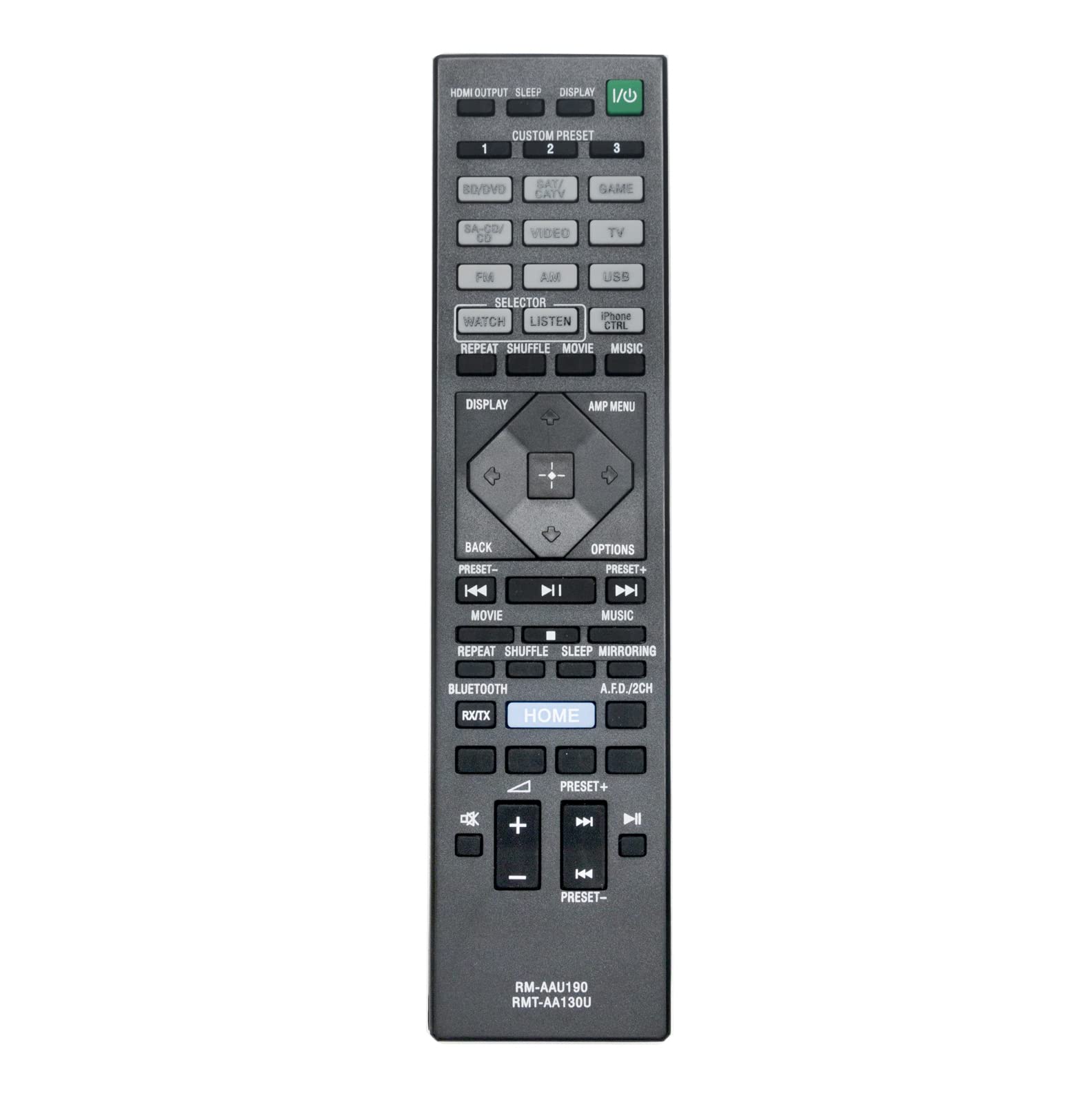 AULCMEET 2in1 RM-AAU190 RM-AA130U Replacement Remote Control Compatible with Sony AV Stereo Receiver HDMI Home Theatre STR-DH550 STR-DN1060 STR-DH750 STR-DN860