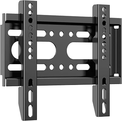 JXMTSPW Fixed TV Wall Mount 14-42 Inch Ultra Slim 0.6 in 25kg VESA 75x75-200x200