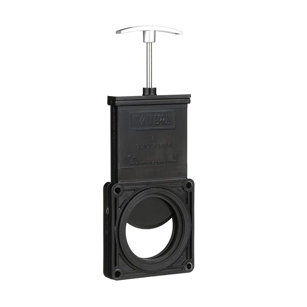 VALTERRA-T1003VPM BLADEX 3-INCH WASTE VALVE BODY WITH METAL HANDLE, MESS-FREE WASTE VALVE FOR RV’S, CAMPERS, TRAILERS, BLACK
