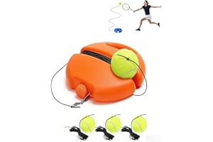 Solo Tennis Trainer with Rebound Ball, Portable Tennis Rebound Trainer with String Ball and Weighted Base, Tennis Practice Re