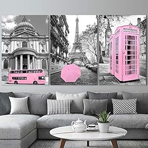 Wall Decor for Teen Girls Bedroom Canvas Wall Art Stretched and Framed Ready to Hang - 16"x24" x 3 Panels