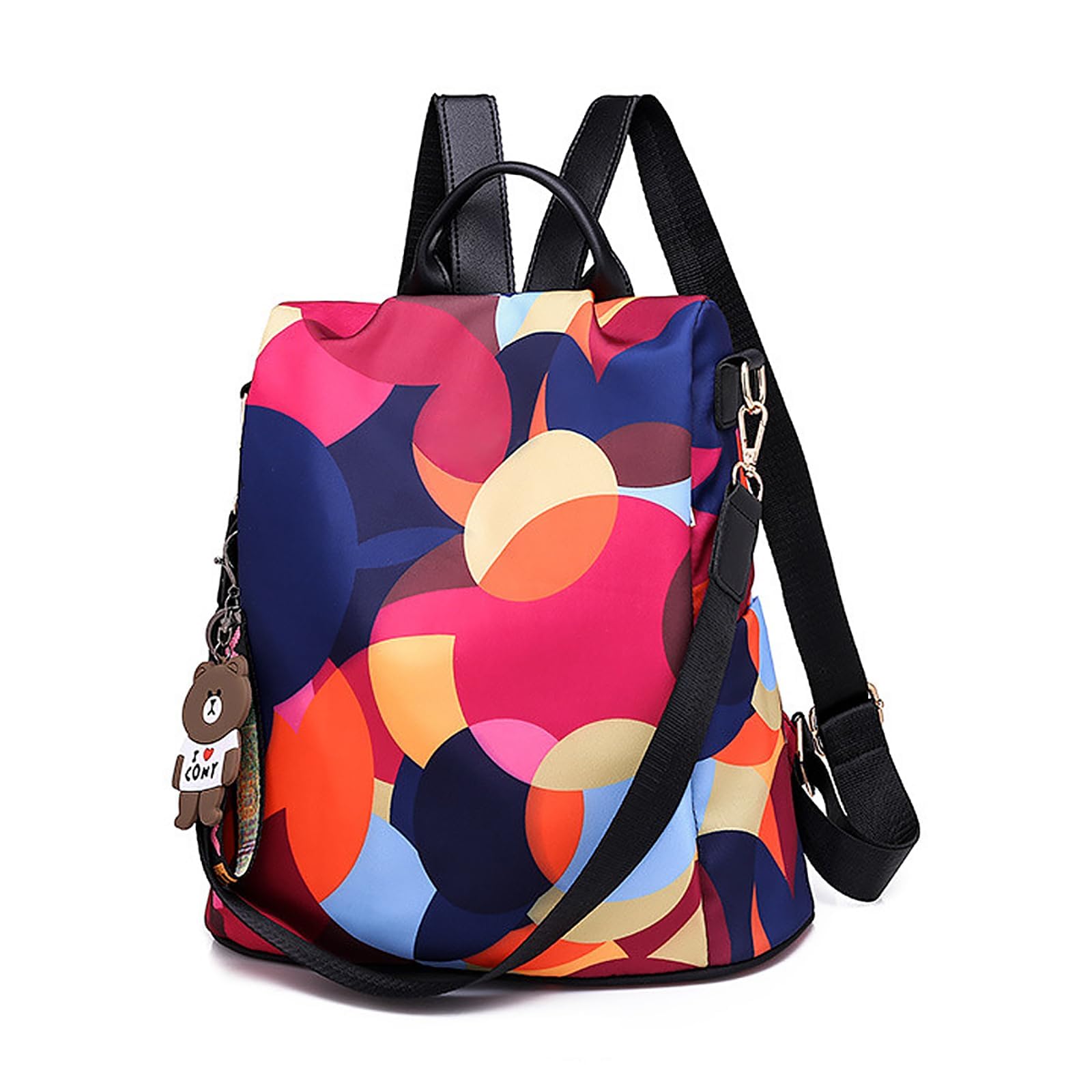 Ray-Velocity Anti Theft Women Backpack Waterproof Fashion Backpack Shoulder Bag for Lady Girl Dailyuse Travel Work School(Colorful)